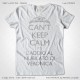 Magliette Keep Calm Addio Nubilato Amiche della Sposa T-Shirt Colore Bianco Stampa Argentata Taglia XS-S-M-L-XL-XXL