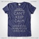 Magliette Keep Calm Addio Nubilato Amiche Sposa T-Shirt Matrimonio Colore Indigo Stampa Argentata Taglia XS-S-M-L-XL