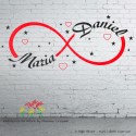 Wall Stickers Simbolo Infinito Amore Adesivo Murale da Parete