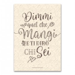 Dimmi quel che mangi e ti dirò chi sei Adesivi Pareti Cucina Wall Sticker Murali Poster idee Regalo Anthelme Brillat Gigio Store