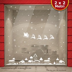 Vetrofania Natale Vetrofanie Natalizie Vetrine Negozi, Natale Sticker Decorativi Finestre, adesivi natalizi murali vetri casa
