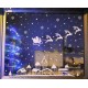composizione vetrina natalizia, vetrofanie natale per negozi by Gigio Store, realizzata con adesivi natale vetrine rimovibili 