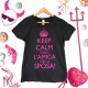 Gigio Store outfit donna Magliette festa Addio Nubilato stampa t-shirt Keep Calm amica Sposa idee regalo Matrimonio sposi