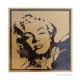 Poster Adesivo Gigio Store Wall Sticker Marilyn Monroe formato 50x50 cm MADE in ITALY Stampa HD colore Nero su PVC Lamina Oro