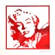 Gigio Store Adesivo Marilyn Monroe Sticker Wall Art Materiale Speciale Cromato Rosso Lucido Intagliato senza sfondo 