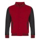 Giacca College stile Americano Varsity Jacket Rosso Nero Neutra oppure con Stampa Maniche in Simil Pelle Felpata internamente