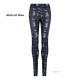 Gigio Store Leggings Donna 95% Poliestere 5% elastan molto comode asciugatura rapida colore abstract blue