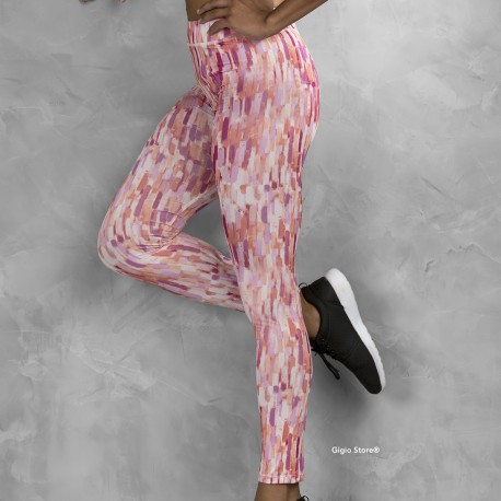 Gigio Store Leggings Donna 95% Poliestere 5% elastan molto comode ad asciugatura rapida colori a contrasto fashion