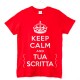 Magliette Personalizzate Keep Calm con tuo Logo Scritte scegli colore taglia i lati di stampa t-shirt e invia la tua immagine