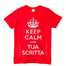 Magliette Personalizzate Keep Calm con tuo Logo Scritte scegli colore taglia i lati di stampa t-shirt e invia la tua immagine