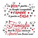 Amore Vita Famiglia Wall Stickers