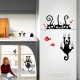 Wall Sticker Decal Adesivi Murali Gatti Neri Topolini Pesciolini Decorazioni adesive per Pareti Cucina Letto Soggiorno