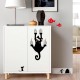 Wall Sticker Decal Adesivi Murali Gatti Neri Topolini Pesciolini Decorazioni adesive per Pareti Cucina Letto Soggiorno