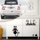 Wall Sticker Decal Adesivi Murali Gatti Neri Topolini Pesciolini Decorazioni adesive per Pareti Cucina Letto Soggiorno