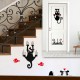 Wall Sticker Decal Adesivi Murali Gatti Neri Topolini Pesciolini Decorazioni adesive per Pareti Cucina Letto Soggiorno