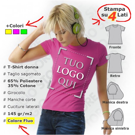 Maglietta Fluo da Donna