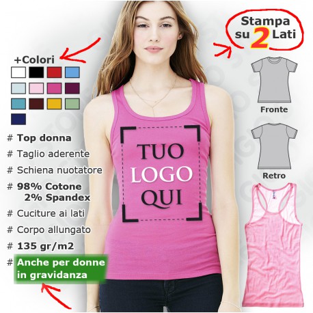 Tank Top Attillato da Donna