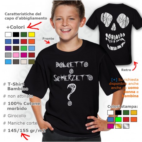 Maglietta Halloween Skeleton Face