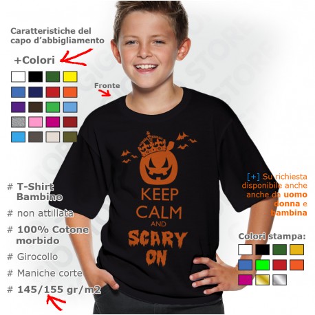 Maglietta Halloween Keep Calm Scary On