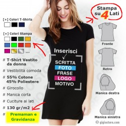 Magliette Vestito Personalizzate Premaman Prenatal Gravidanza