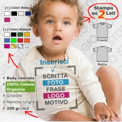 Body Neonato Personalizzati Manica Lunga