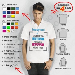 Polo Personalizzata Piqué Uomo Unisex