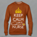 Felpa Keep Calm I'm a Nurse, Felpe keep calm, felpe keep calm personalizzate, felpe personalizzate donna, Stampa Felpe Online