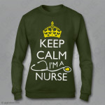 Felpa Keep Calm I'm a Nurse, Felpe keep calm, felpe keep calm personalizzate, felpe personalizzate donna, Regali Keep Calm