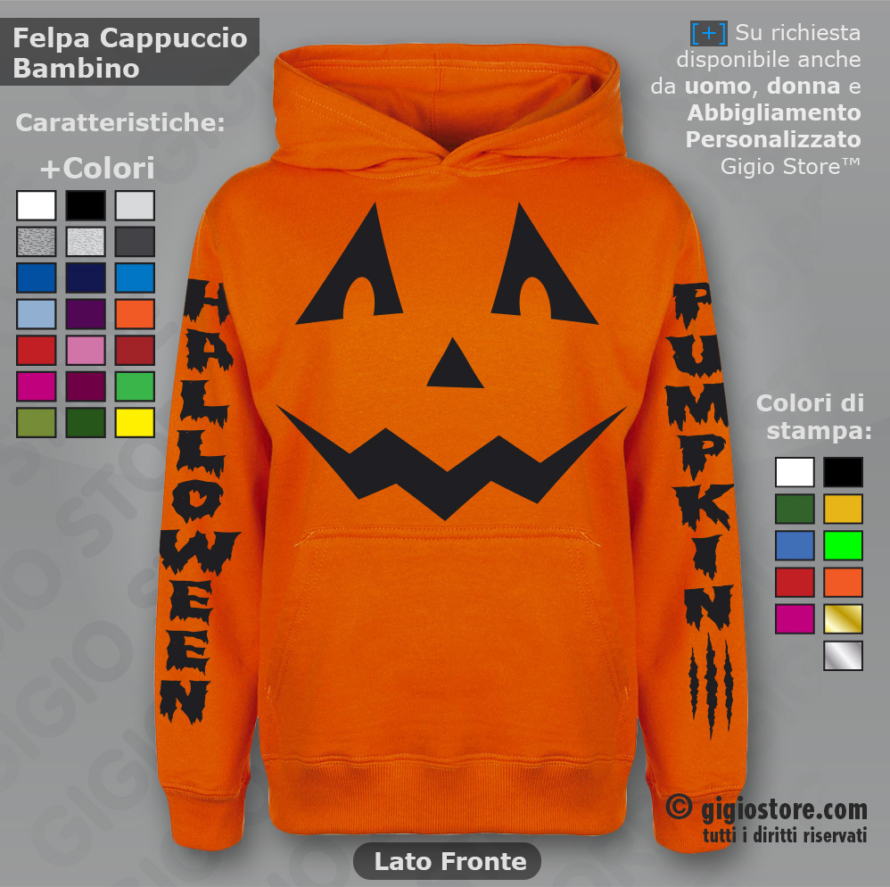 Organizza la Tua FESTA di HALLOWEEN con FELPE PERSONALIZZATE. GIGIO STORE Propone IDEE REGALO ORIGINALI con tema HALLOWEEN.